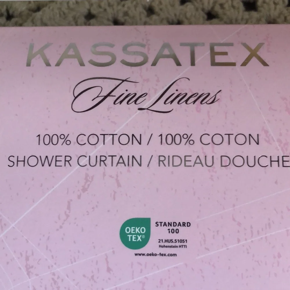 Kassatex PINK GHOSTS Halloween Shower Curtain Bath Decor